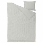 Комплект постельного белья IKEA AKERFIBBLA (ОКЕРФИББЛА), Односпальный, Белый в клетку, 150x200, 50x80 см