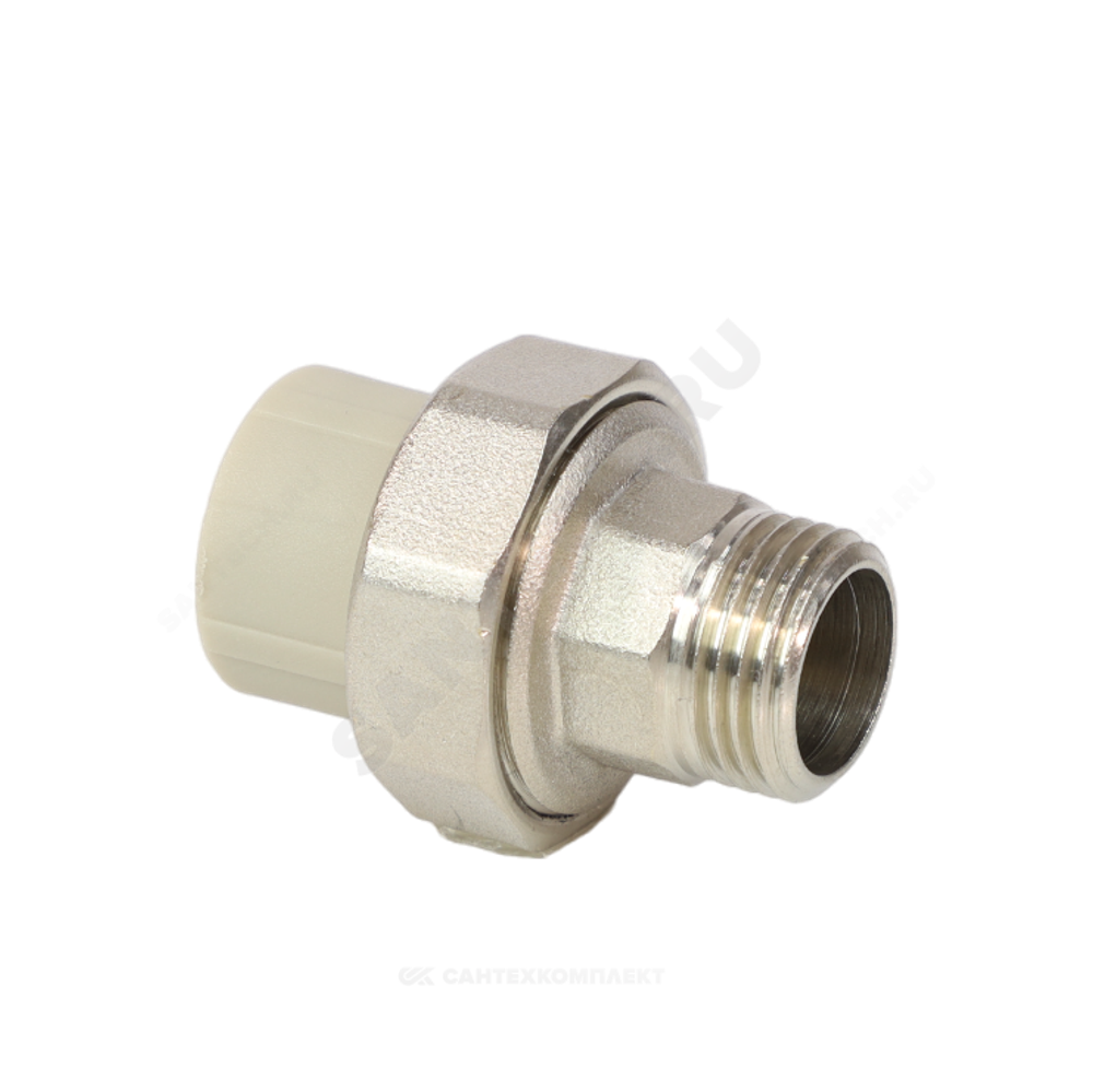Муфта PP-R комбинированная разъемная серая Дн 32х3/4" НР VALFEX 10156220Г