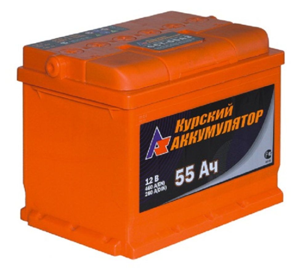Аккумулятор 6СТ-55 обр.п., R+, "КУРСКИЙ АККУМУЛЯТОР"
