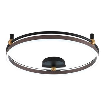 Потолочный светодиодный светильник 72W 3000-6300K Fernando PL72W LED Coffee/Black чёрный/кофейный Crystal Lux