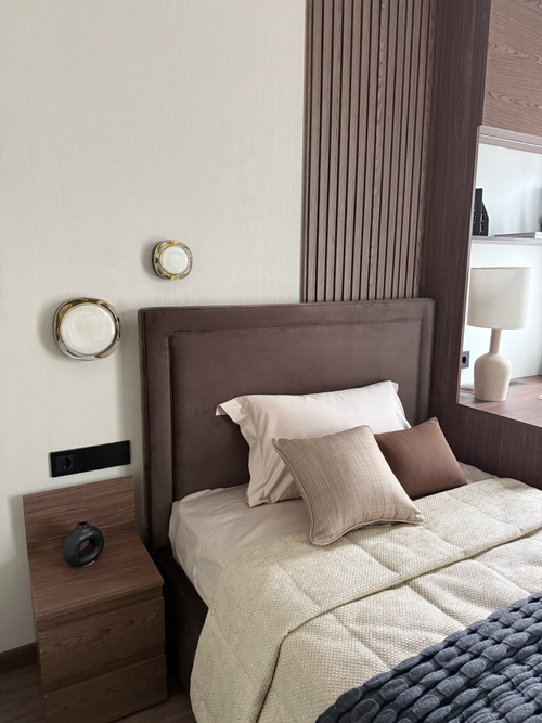 Однотонное постельное белье из сатина | Beige