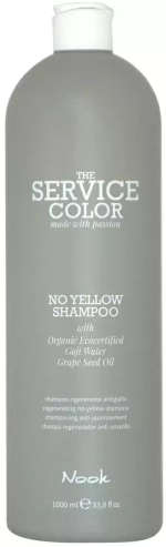 NOOK Шампунь-корректор для обесцвеченных волос -Service Сolor NO YELLOW Shampoo,1000 мл
