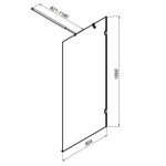 Душевая перегородка AM.PM X-Joy 90 W94WI-90-F1-MTE профиль Хром матовый стекло прозрачное