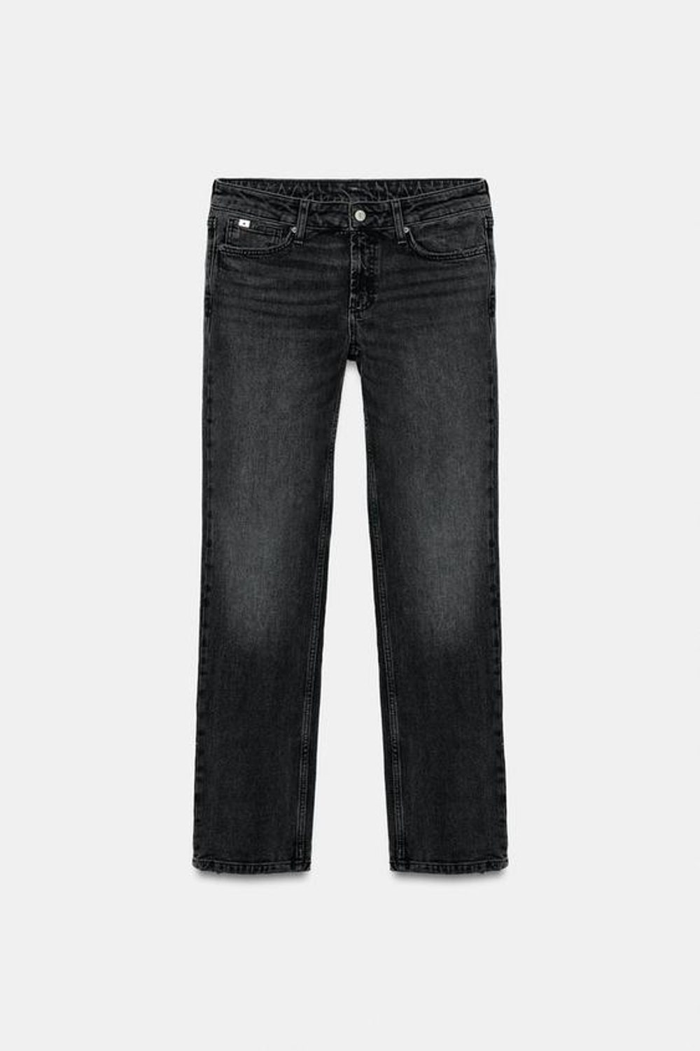 ZARA ДЖИНСЫ TRF SLIM С НИЗКОЙ ПОСАДКОЙ, ЧЕРНЫЙ