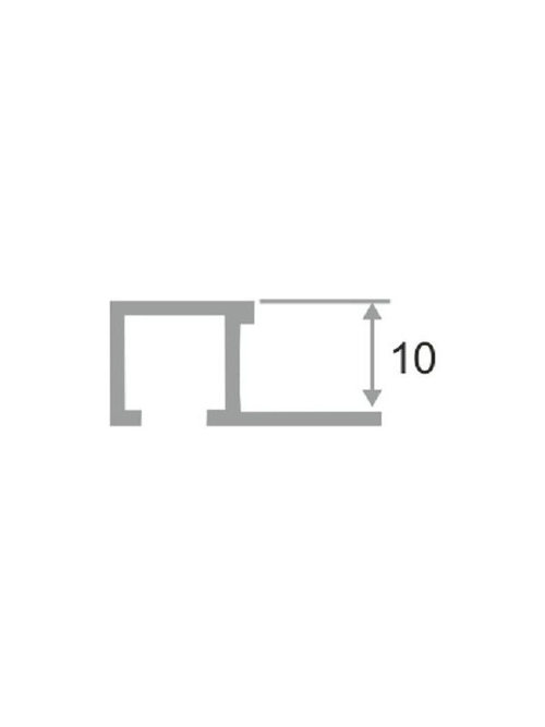 АРП 10*10мм "DО-1" 2,7м Серебро мат. Р-об. вставка-фриз анод. алюм.