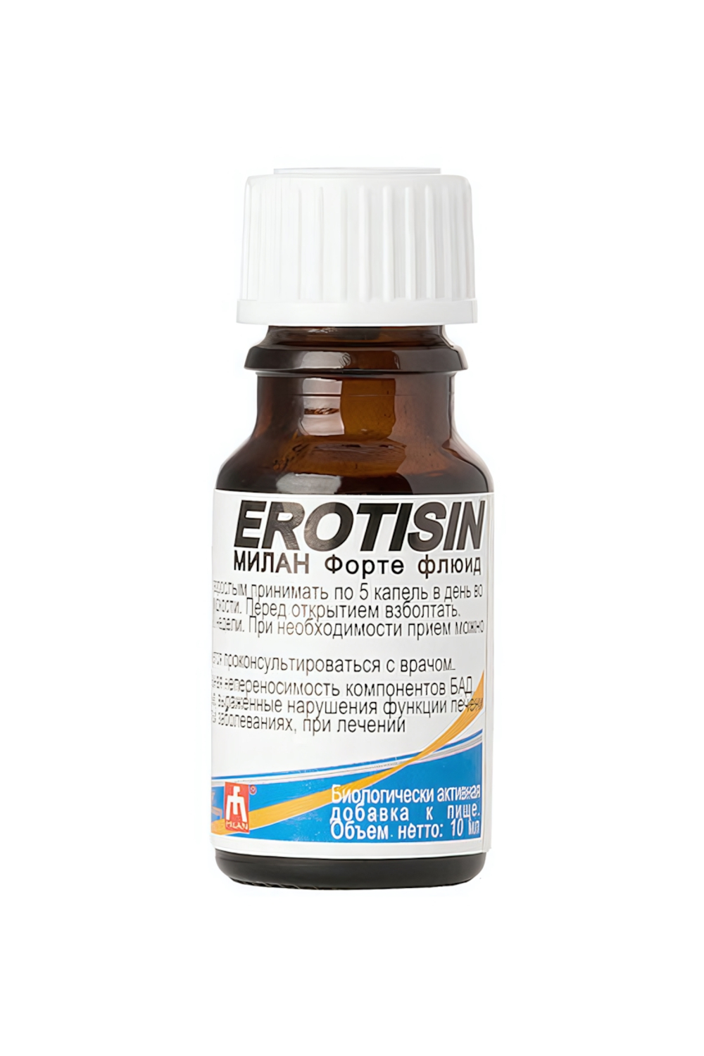 Капли для повышения либидо Milan Forte fluid ,Erotisin 10 мл. (Цвет: прозрачный)