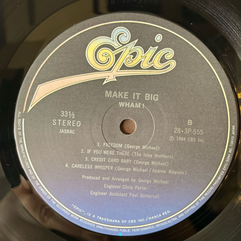 Винтажная виниловая пластинка LP George Michael Wham Make It Big (Япония 1984) (Без Оби) Freedom