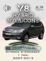 Щетки стеклоочистителя HUOYE Y8 600/525 мм на Citroen C4Aircross | Hook/J-Hook