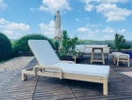 Шезлонг деревянный с матрасом Rimini