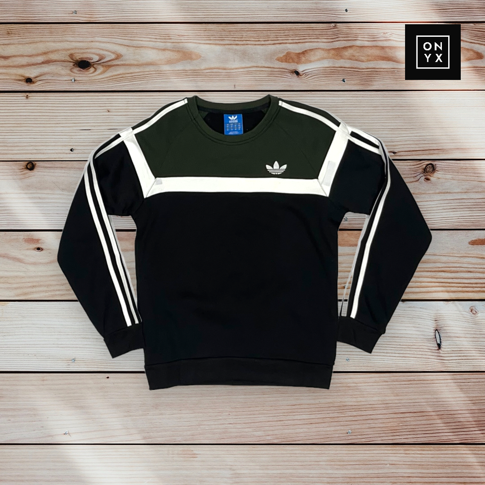 Свитшот Adidas #1 • Черно-зеленый