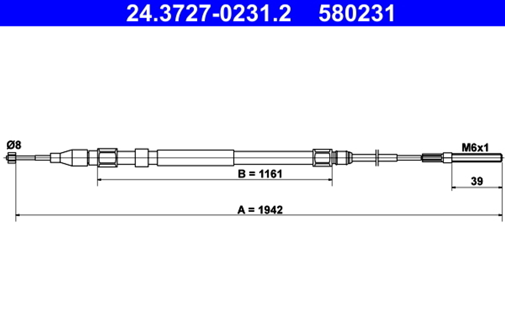 ATE - 24372702312-ATE - Cable Pull, parking brake