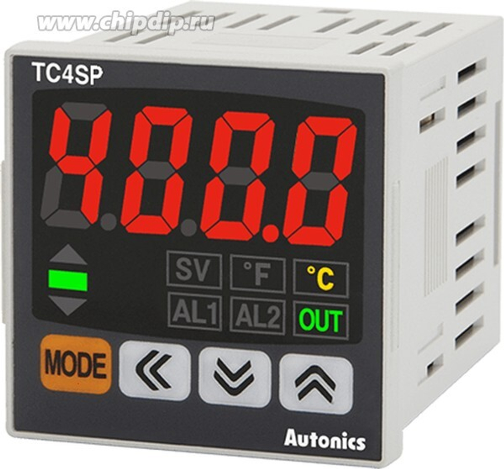 TC4SP-14R, Температурный контроллер с ПИД-регулятором, 4 разряда, Ш48хВ48, 1 вых. реле + 1 SSR