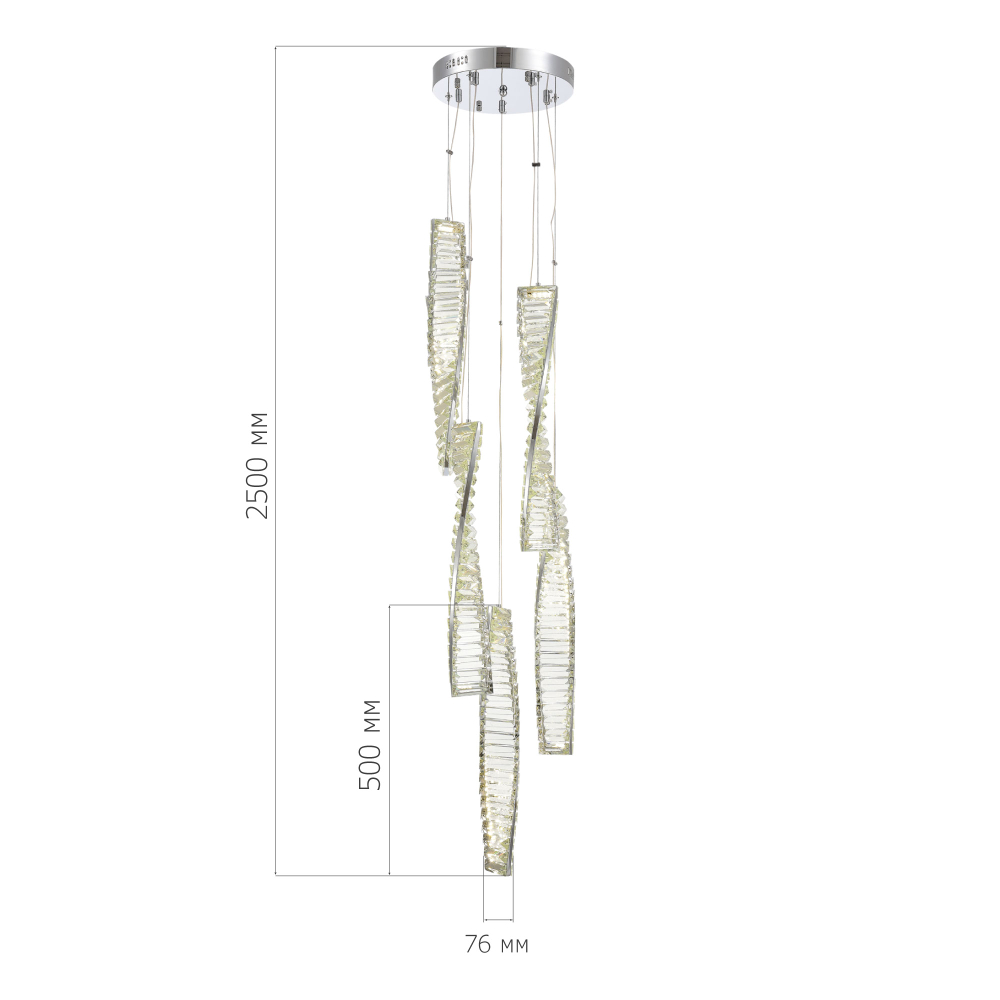 Светильник подвесной ELICA LED 55W 4000K