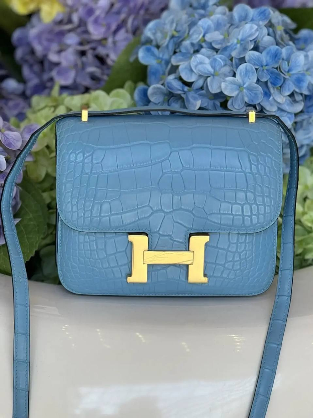 Сумка Hermes из кожи крокодила