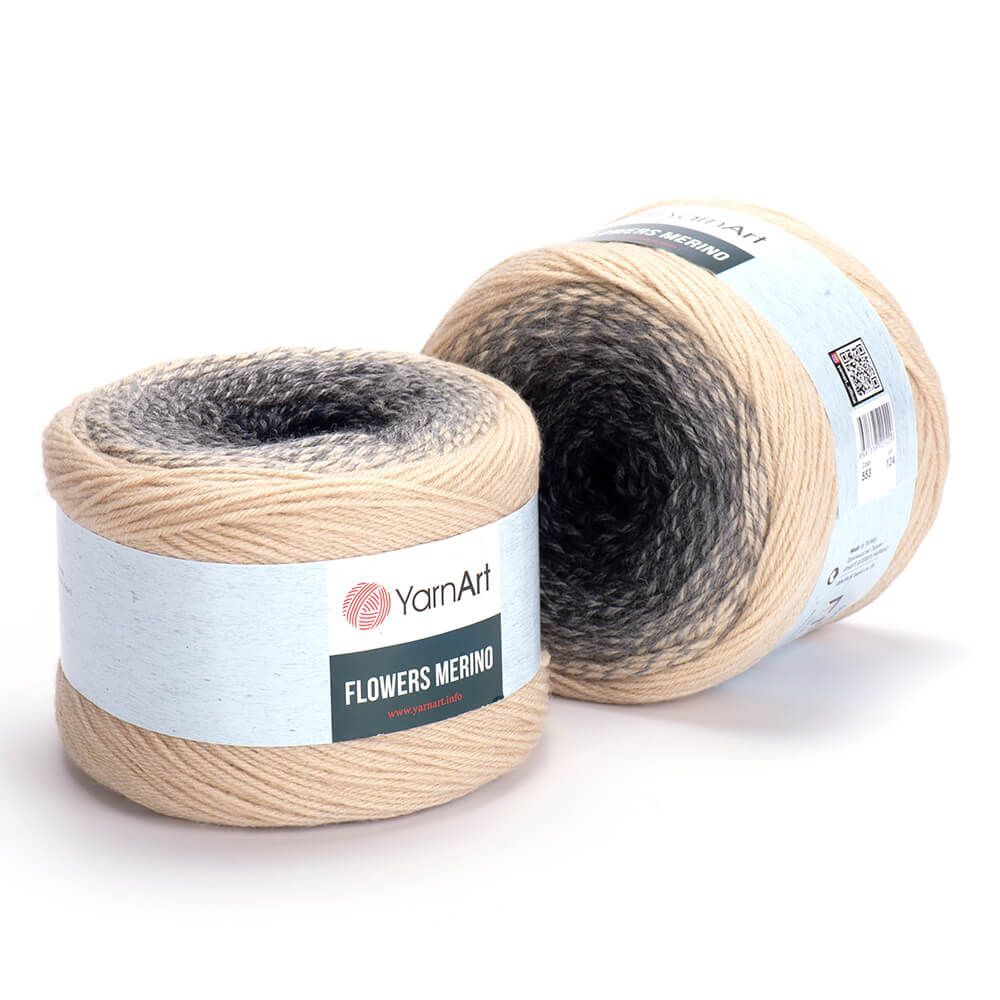 Фловерс Мерино (Flowers Merino) пряжа YarnArt 25%шерсть 75%акрил 1x225г/590м (553)