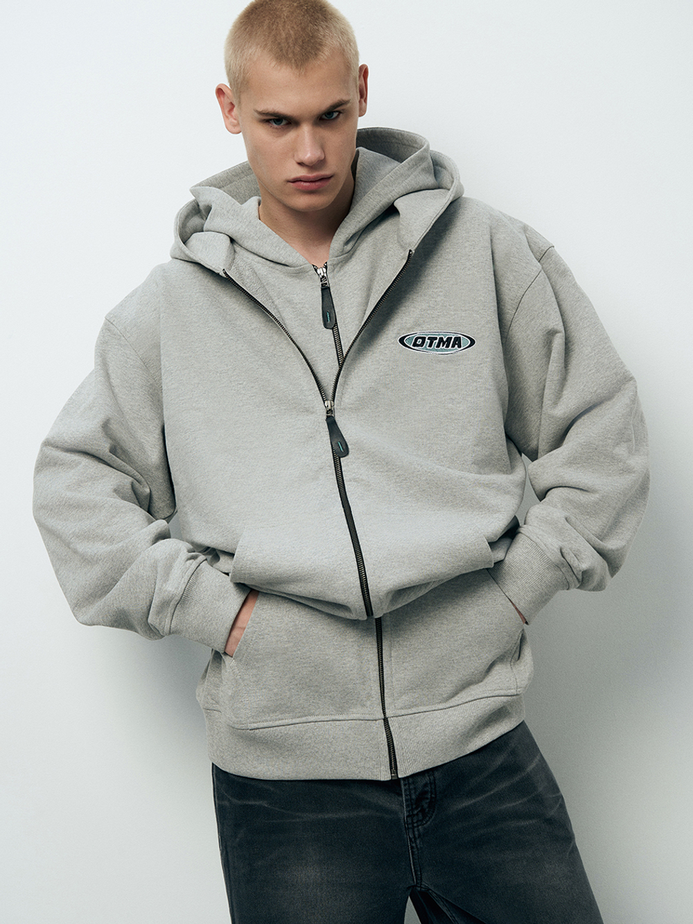 Худи на молнии "GREY"