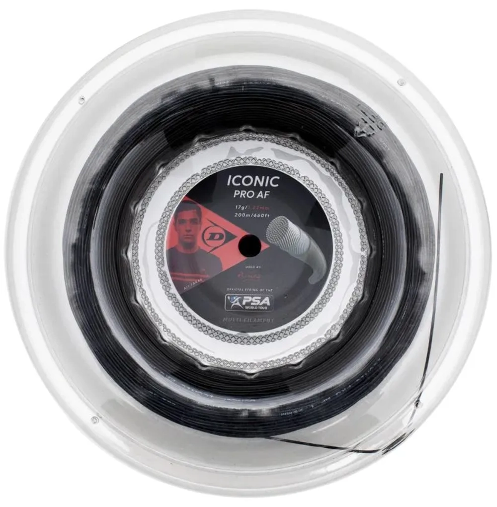 Струны для сквоша Dunlop Iconic Pro AF (200 m) - black