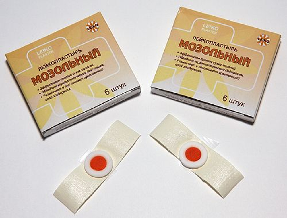 Лейкопластырь LEIKO мозольный №6,  7х2 (50/1000шт)