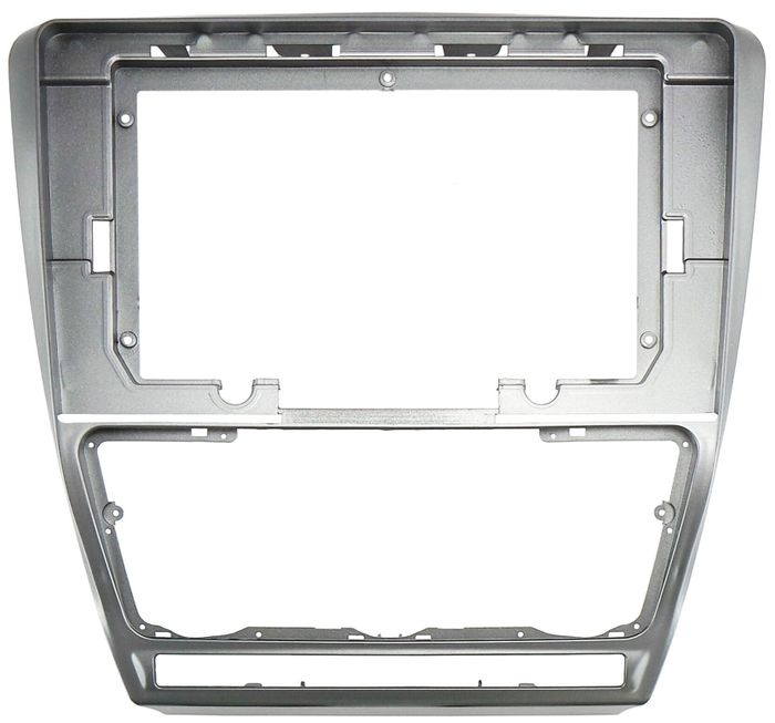 Магнитола для Skoda Octavia A5 2004-2013 (рамка серебро) - Teyes LUX ONE ROUND монитор 12.3" 2K QLED на Android 10, Быстрая, CarPlay, 4G SIM-слот