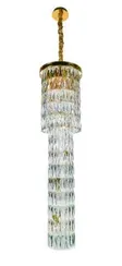 Люстра подвесная NewRgy 2727E/8A GOLD+CLEAR, 8×40 Вт, золотая и прозрачная