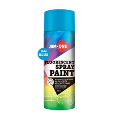 Aim-One Краска-спрей Fluorescent. Голубая 450мл