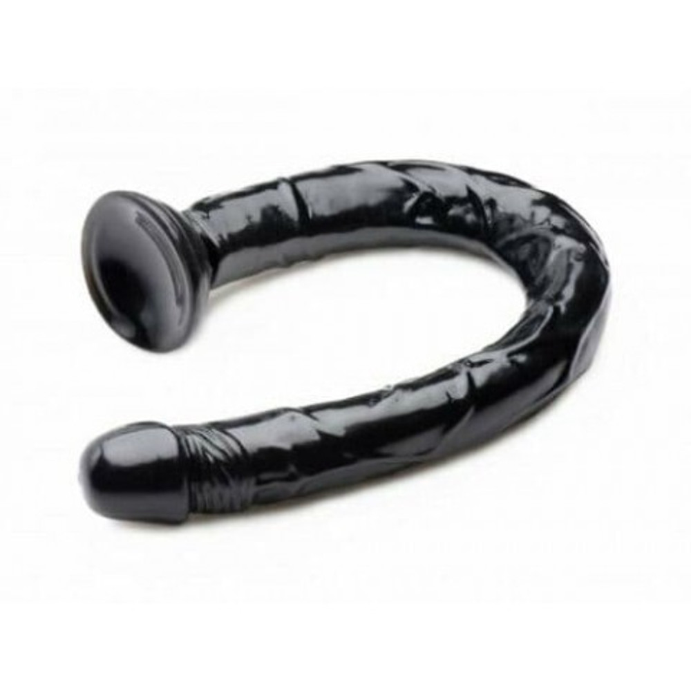 Огромный реалистик Hosed Realistic Anal Dildo, черный, 50.8х4.4 см