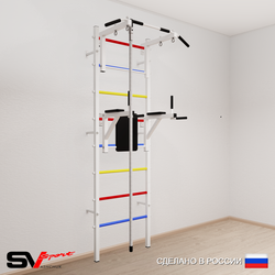 Шведская стенка Sv Sport усиленная 670 (Турник стандарт/Брусья/Канат)