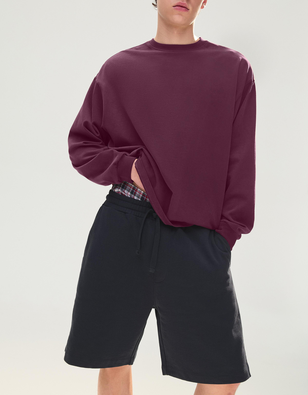 Мужские бермуды из футера с начёсом - BERSHKA