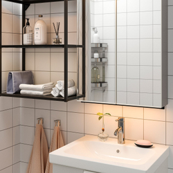 IKEA SILVERGLANS  (ИКЕА СИЛВЕРГЛАНС)  -  Светодиодная лента для ванной - диммируемая антрацит 60 см
