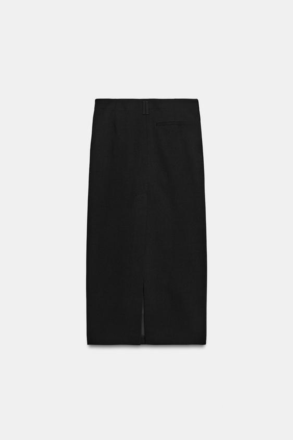 ZARA ЮБКА МИДИ В КЛЕТКУ, ЧЕРНЫЙ