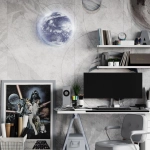 3085/ELN PALE SN 70 Светильник пластик/белый/синий LED 76Вт 3000/4000/6000K D480 IP43 CCT SPACE