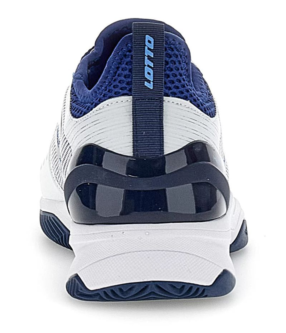 Мужские теннисные кроссовки Lotto Mirage 200 Clay - all white/blue 295c/royal gem