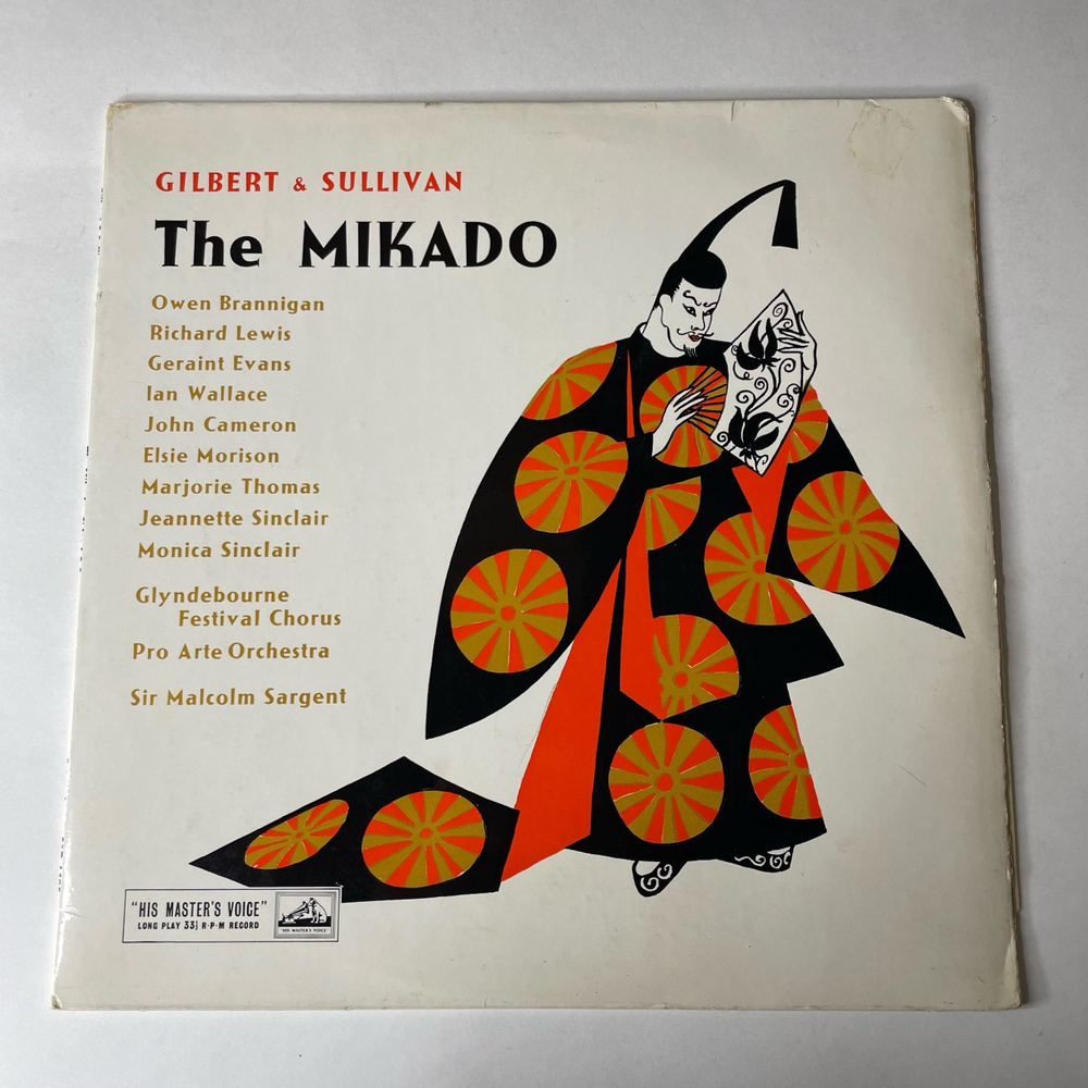 Винтажная виниловая пластинка LP Gilbert and Sullivan The Mikado Опера Микадо Пластинка 1 (Англия 1957)