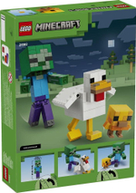 Конструктор Лего Майнкрафт Хранитель курицы 21582 | LEGO Minecraft Chicken Jockey | курица, зомби-малыш 344 детали | 9+