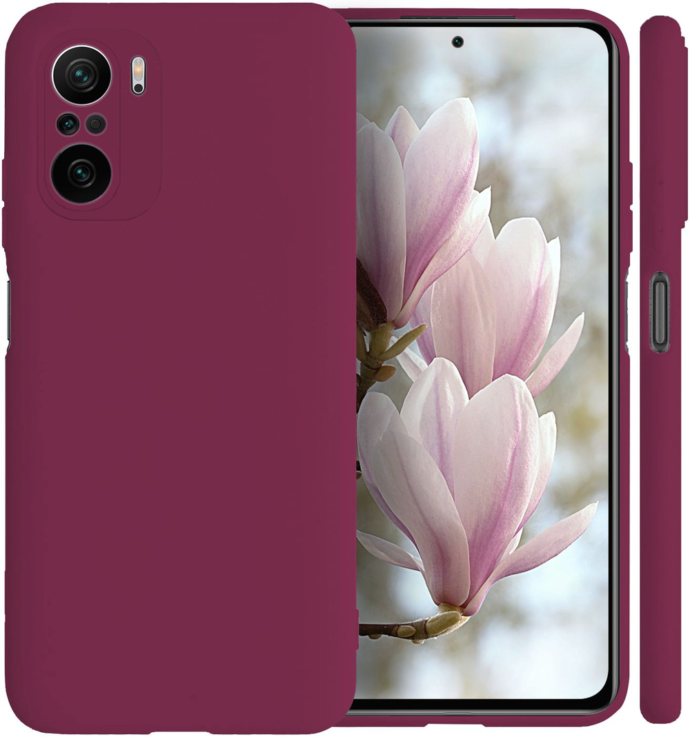 Мягкий Soft Touch чехол из силикона для XIAOMI POCO F3 / K40 / MI 11i с бархатной подкладкой