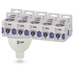 Лампа светодиодная ЭРА STD LED MR16-4W-860-GU5.3 4Вт софит холодный дневной свет GU5.3 | Лампы cветодиодные Точечные (Софиты) (MR, PAR)