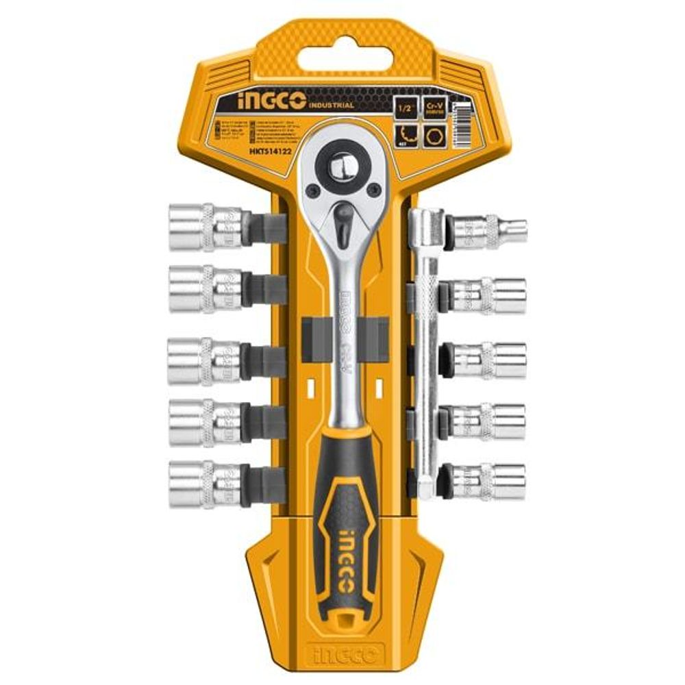 Набор головок 1/4" с трещоткой 12 шт. HKTS14122 INDUSTRIAL