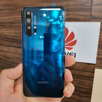 Крышка для Honor 20 Pro (заднее стекло) премиум качество цвет: Сине-Зелёный