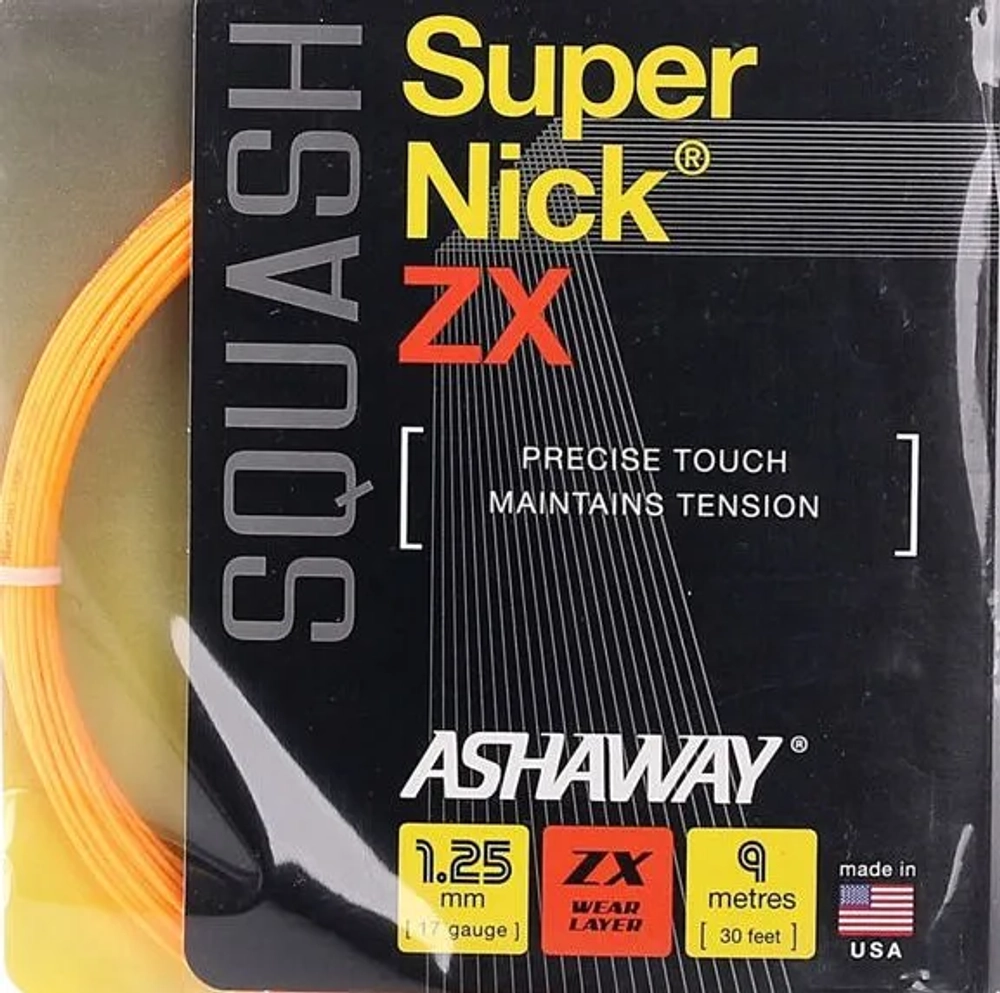 Струны для сквоша Ashaway SuperNick ZX (9 m) - orange