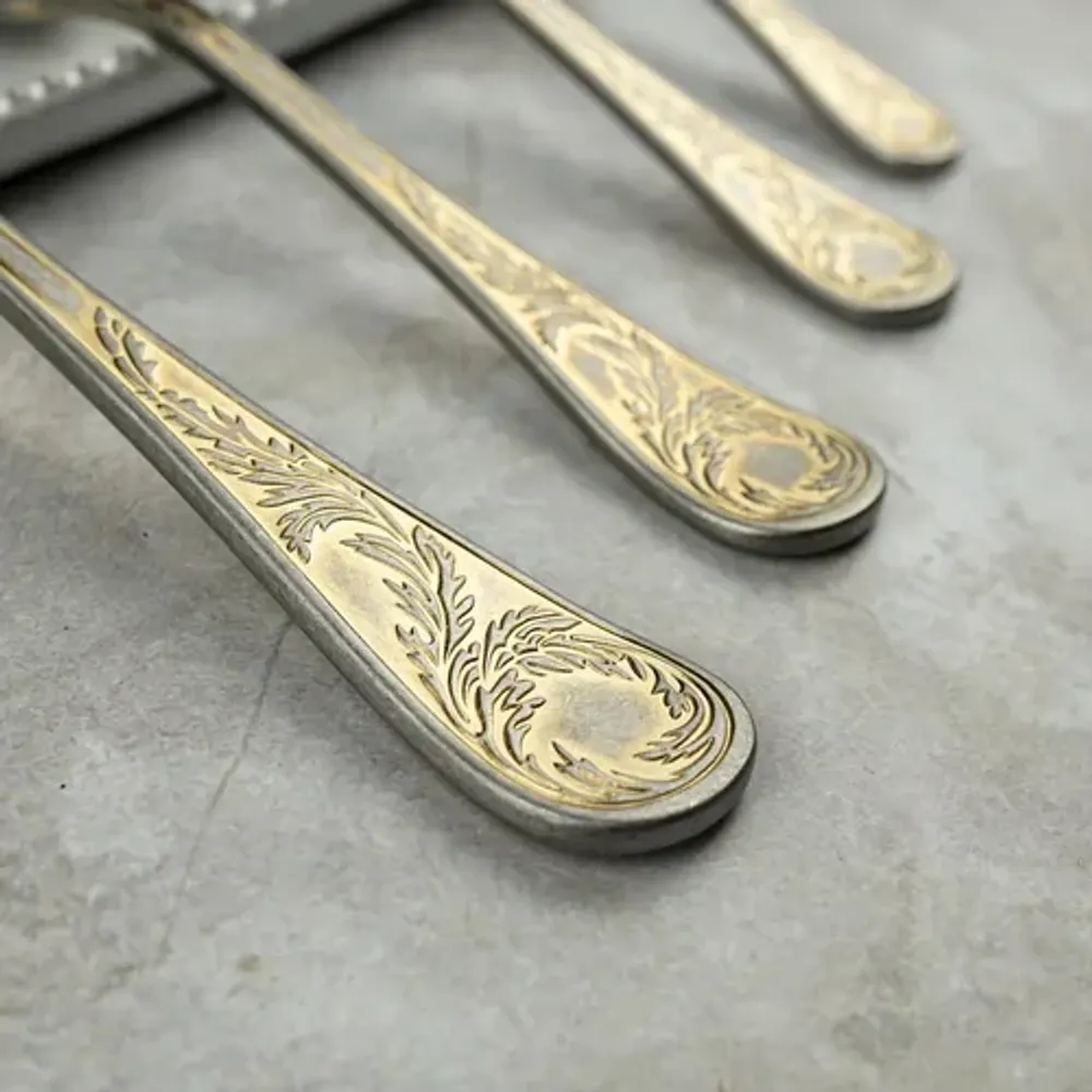 Вилка десертная 17,5 см матовая с золотом Lord Vintage Style P.L. Proff Cuisine [12]