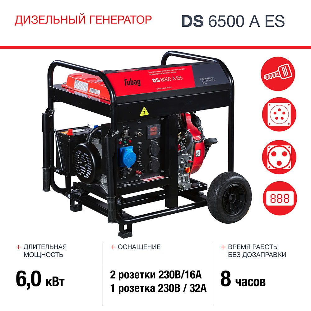 Дизельный генератор Fubag DS 6500 A ES