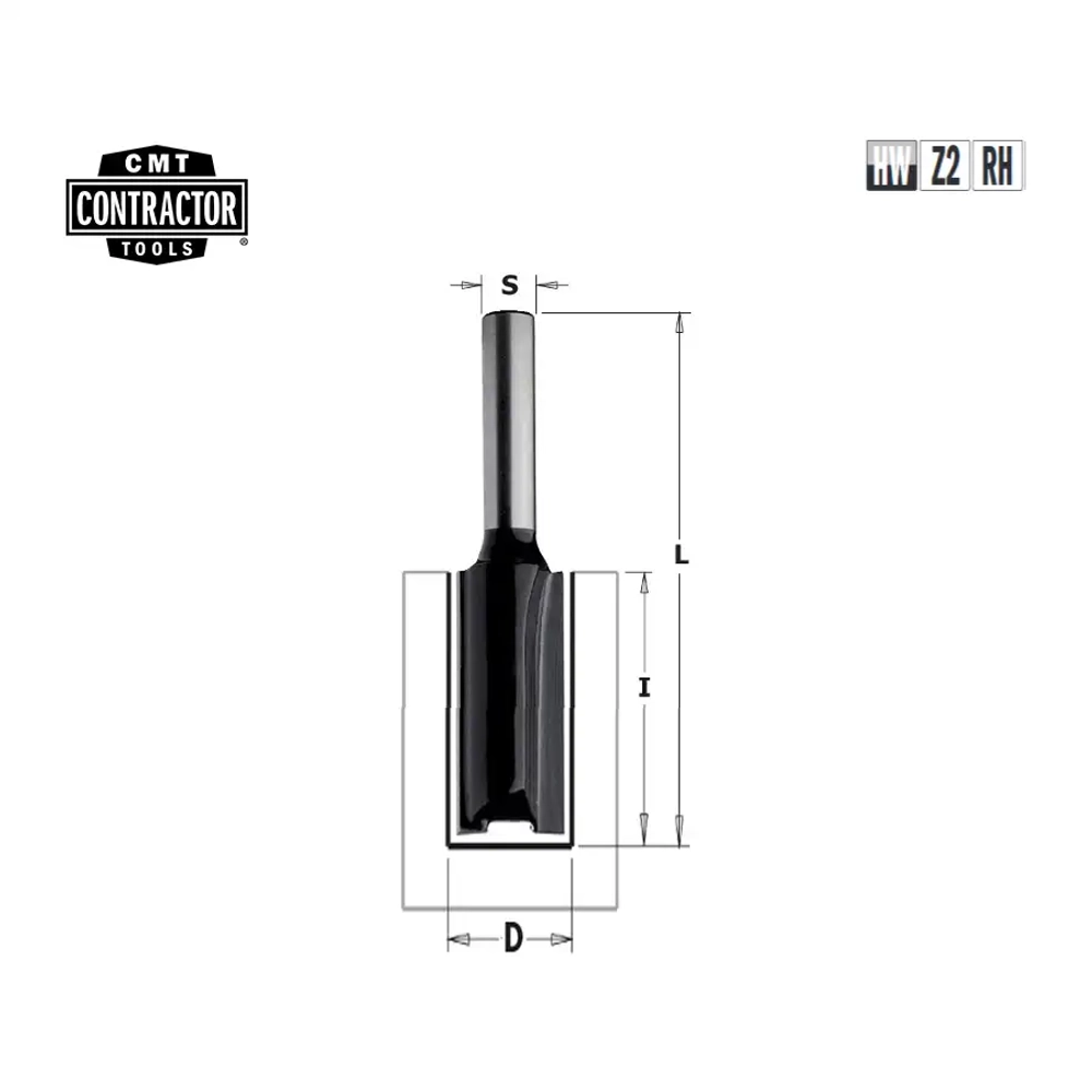 Фреза концевая -contractor пазовая S=8 D=10x31,7x60 Z=2 CMT K912-100