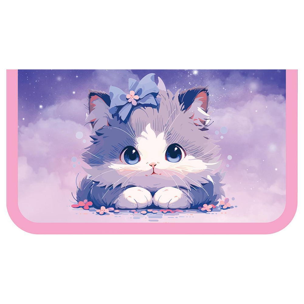 Пенал 1 отделение 190*110 "My little kitty" (Спейс)