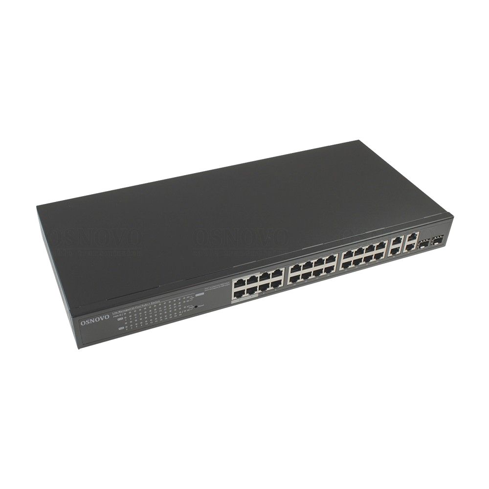Web-управляемый PoE коммутатор на 24 порта Osnovo SW-24G2C-M(200W)