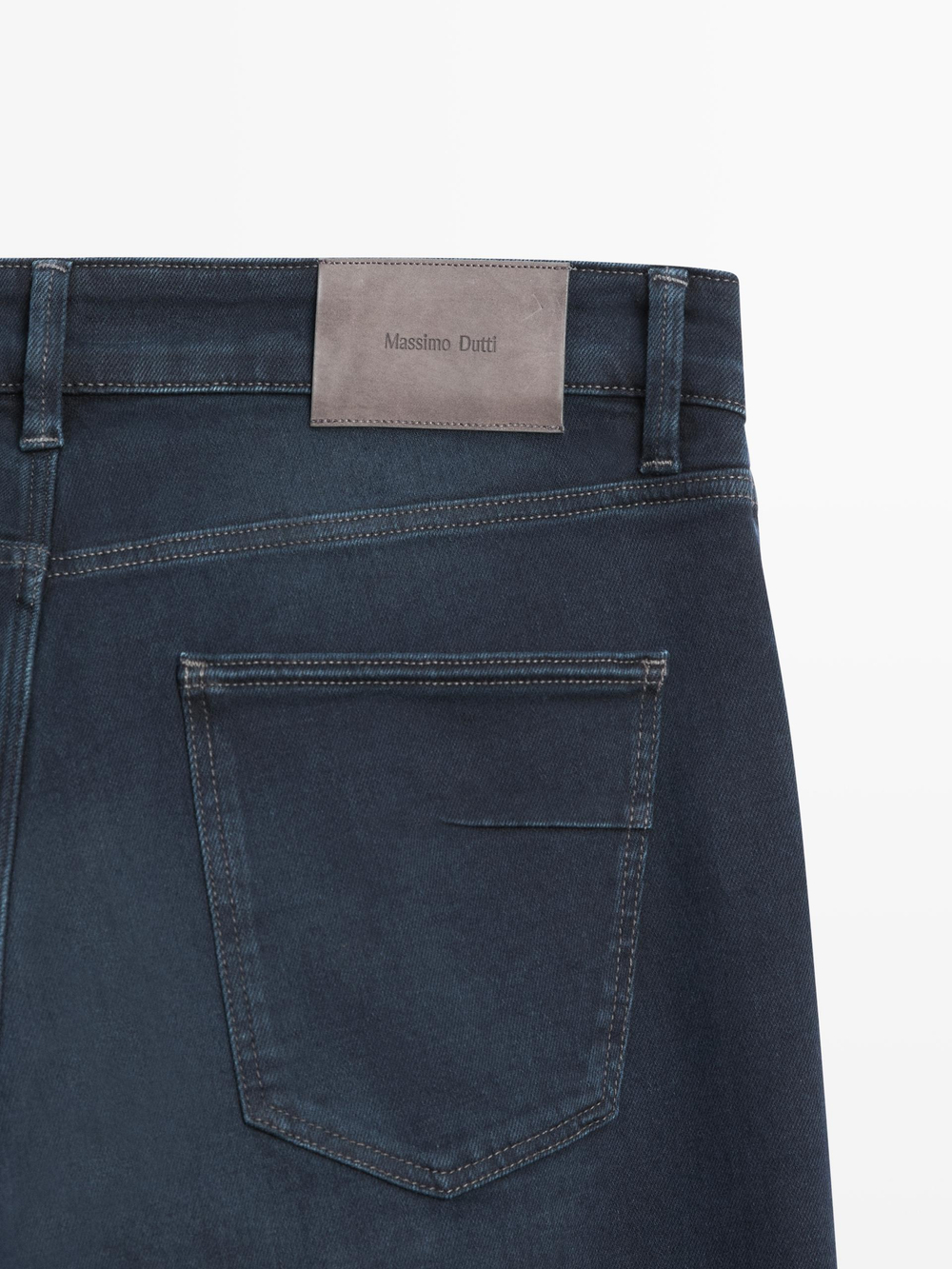 Massimo Dutti Легкие зауженные брюки с эффектом джинсовой ткани, синий