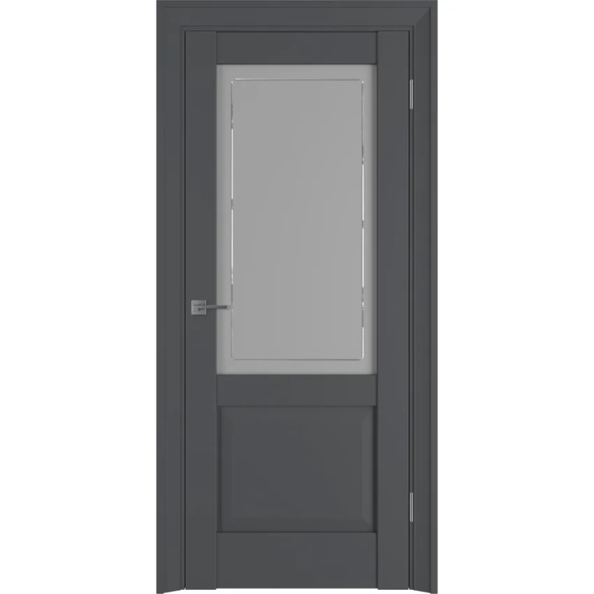 Межкомнатная дверь пэт Витон 02C grey со стеклом