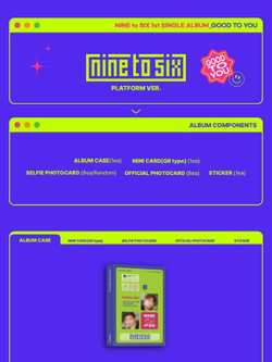 Альбом NINE TO SIX - GOOD TO YOU 1st Single Album PLATFORM Album