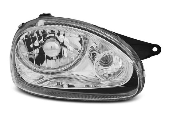 Передние фары Angel Eyes для Opel Corsa B (93-00) Chrome