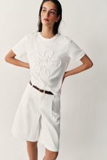 ФУТБОЛКА С ОБЪЕМНЫМИ ЦВЕТАМИ — ZARA