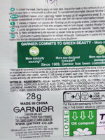 Garnier тканевая маска для комбинированной кожи лица с гиалуроновой кислотой, экстрактом камелии и зеленым чаем, 28 г